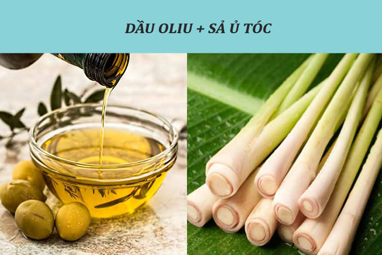 Bí quyết dưỡng tóc bằng sả và dầu oliu