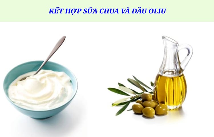 Sữa chua và dầu oliu ngăn ngừa gãy rụng tóc