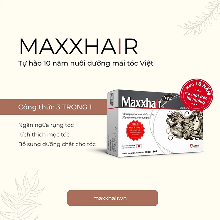 Dùng viên uống Maxxhair kích thích mọc tóc 1