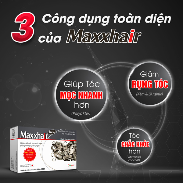 Viên uống Maxxhair - Giải pháp toàn diện cho người bị rụng tóc nhiều, hói đầu 2