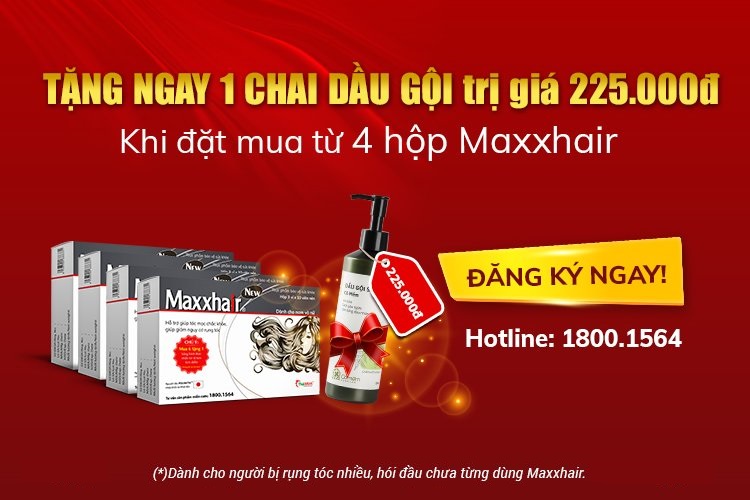 TẶNG NGAY 1 CHAI DẦU GỘI CỎ MỀM TRỊ GIÁ 225.000Đ KHI ĐẶT MUA MAXXHAIR NGAY HÔM NAY! 1