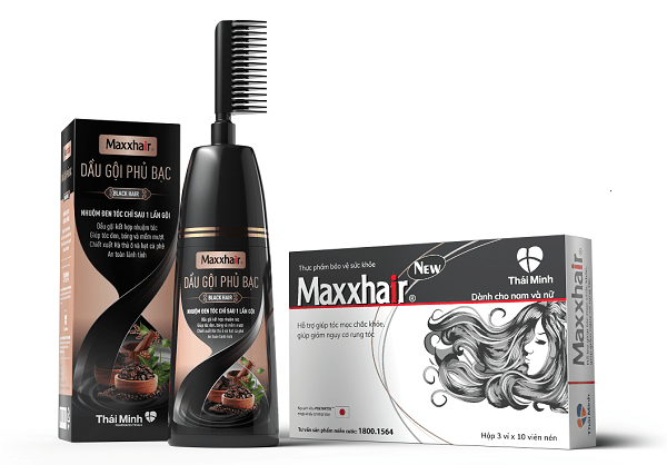 Viên uống Maxxhair và Dầu gội phủ bạc Maxxhair - Bộ đôi hiệu quả và hợp lý cho các trường hợp bị 