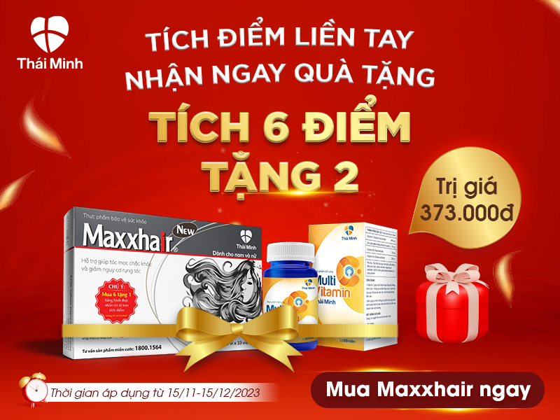 Ưu đãi Khủng ngập tràn: TÍCH 6 ĐIỂM MAXXHAIR NHẬN NGAY 2 MÓN QUÀ